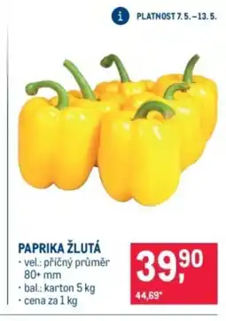 Makro Paprika žlutá nabídka