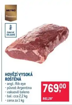 Makro Hovězí vysoká roštěná nabídka
