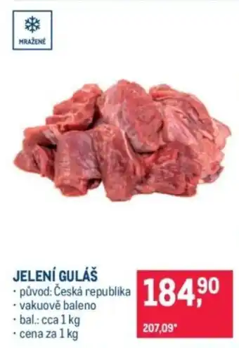 Makro Jelení guláš nabídka