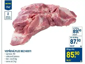 Makro Vepřová plec bez kosti nabídka
