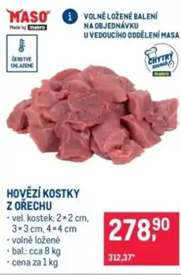 Makro Hovězí kostky z ořechu nabídka