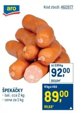 Makro Špekáčky nabídka