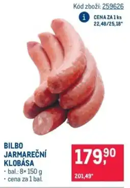 Makro Bilbo jarmareční klobása nabídka
