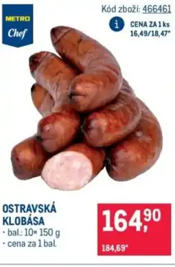 Makro Ostravská klobása nabídka