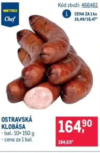 Makro Ostravská klobása nabídka