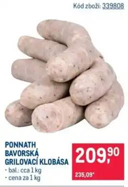 Makro Ponnath bavorská grilovací klobása nabídka