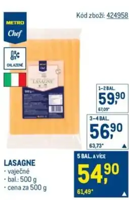 Makro Lasagne nabídka