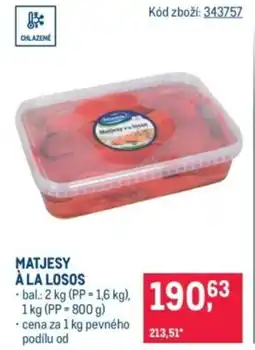 Makro Matjesy à la losos nabídka