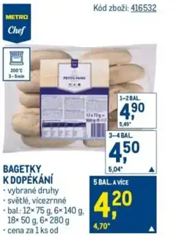 Makro Bagetky k dopékání nabídka