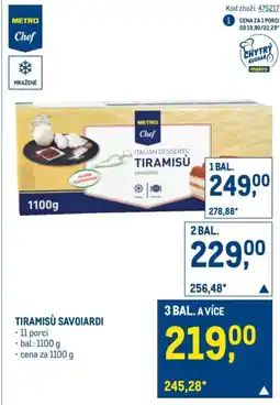Makro Tiramisu savoiardi nabídka
