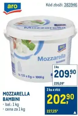 Makro Mozzarella bambini nabídka