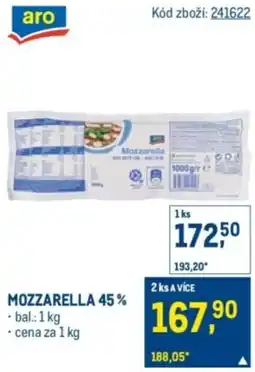 Makro Mozzarella 45% nabídka