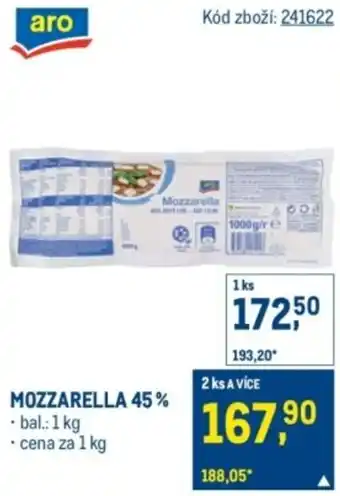 Makro Mozzarella 45% nabídka