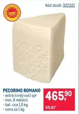 Makro Pecorino romano nabídka