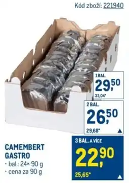 Makro Camembert gastro nabídka