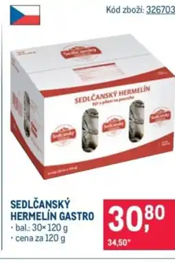 Makro Sedlčanský hermelín gastro nabídka