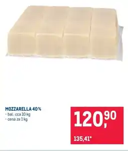 Makro Mozzarella 40% nabídka