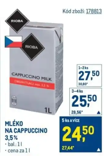 Makro Mléko na cappuccino 3,5% nabídka