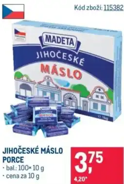 Makro Jihočeské máslo porce nabídka