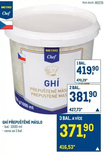 Makro Ghí přepuštěné máslo nabídka