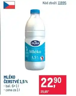 Makro Mléko čerstvé 1,5% nabídka