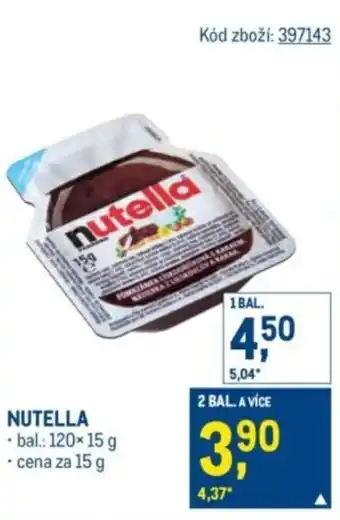 Makro Nutella nabídka