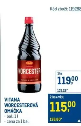 Makro Vitana worcester omáčka nabídka