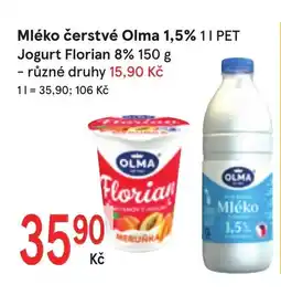 Žabka Mléko čerstvé Olma 1,5% nabídka