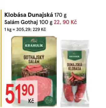 Žabka Klobása Dunajská nabídka