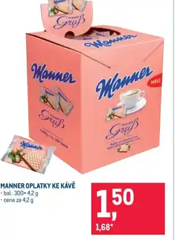 Makro Manner oplatky ke kávě nabídka
