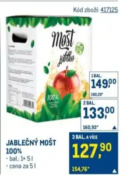 Makro JABLEČNÝ MOŠT 100% nabídka
