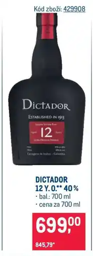 Makro Dictador 12 Y. O.** 40 % nabídka