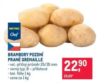 Makro BRAMBORY POZDNÍ PRANÉ GRENAILLE nabídka