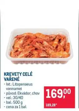 Makro KREVETY CELÉ VAŘENÉ nabídka