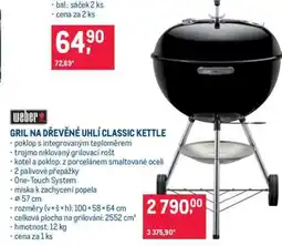 Makro GRIL NA DŘEVĚNÉ UHLÍ CLASSIC KETTLE nabídka