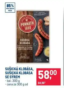 Makro SUŠICKÁ KLOBÁSA, SUŠICKÁ KLOBÁSA SE SÝREM nabídka