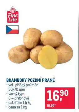 Makro BRAMBORY POZDNÍ PRANÉ nabídka