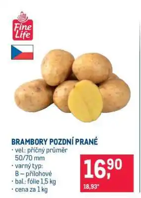 Makro BRAMBORY POZDNÍ PRANÉ nabídka