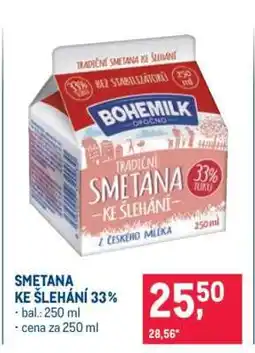 Makro Smetana ke šlehání 33% nabídka