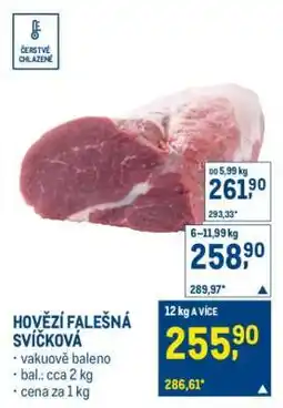 Makro Hovězí falešná svíčková nabídka