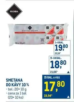 Makro Smetana do kávy 10 % nabídka