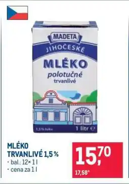 Makro Mléko trvanlivé 1,5 % nabídka