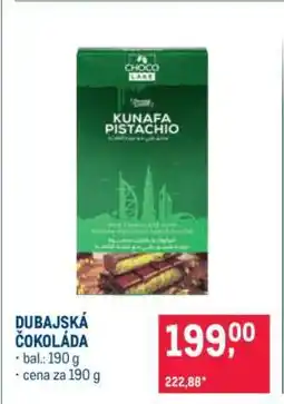 Makro Dubajská čokoláda nabídka