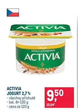 Makro Activia jogurt 2,7 % nabídka