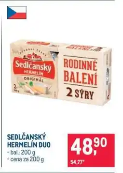 Makro Sedlčanský hermelín duo nabídka