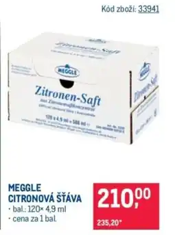 Makro Meggle citronová šťáva nabídka