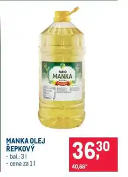 Makro Manka olej řepkový nabídka