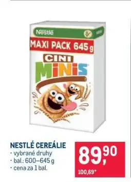 Makro Nestlé cereálie nabídka