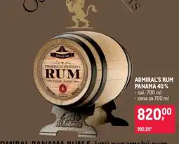 Makro Admiral’s Rum Panama 40 % nabídka