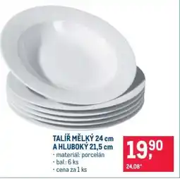 Makro TALÍŘ MĚLKÝ 24 cm A HLUBOKÝ 21,5 cm nabídka